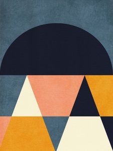 Rainbow Plus Shapes Blue Mustard 4