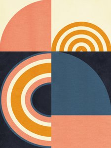 Rainbow Plus Shapes Blue Mustard 9