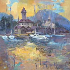 Sailboats Lake Reflections