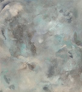 Muted Blue Grey Abstract by Anastasiya Devochkina