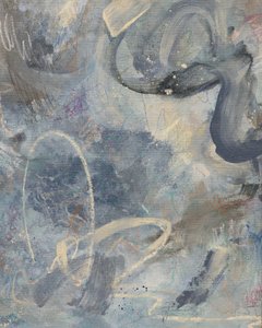 Serene Blue Abstract by Anastasiya Devochkina