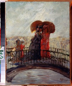 In the Rain by Anatoli Afanasyevich Arapov