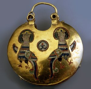 Gold Pendant Kolt with the Sirin Birds by Ancient Russian Art