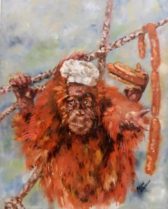 Funny Orangutan Chef