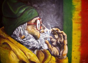 Smoking Rasta Man