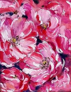 Vibrant Pink Flowers by Anda Bieza