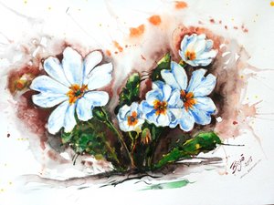 Vibrant Watercolor Flowers