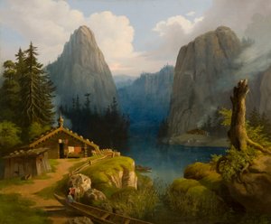 Mountain Landscape with Lake by Ander