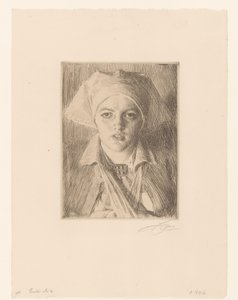Portrait of Gulli II by Anders Leonard Zorn (signed by artist)