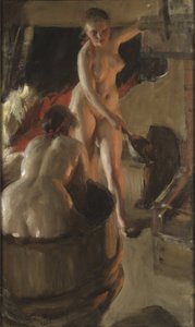 Girls from Dalarna Having a Bath by Anders Leonard Zorn