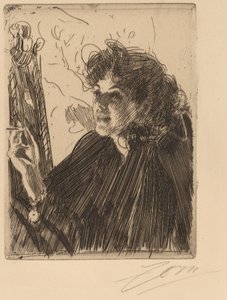 Girl with Cigarette by Anders Leonard Zorn