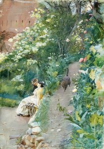 In the Garden of the Alhambra by Anders Leonard Zorn