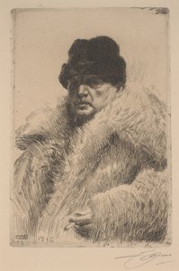 Self-Portrait in a Fur Coat