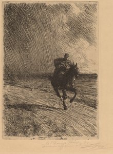 Storm, 1891 by Anders Leonard Zorn