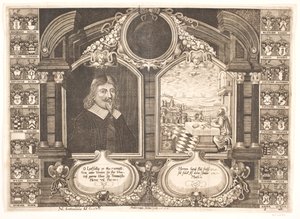 Johan Brockenhuus and Scene with the Evangelist Matthew. For Funeral Sermon by Anders Ottesen