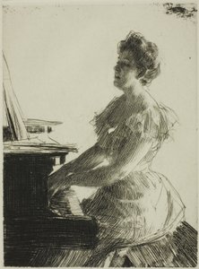 At the Piano by Anders Leonard Zorn