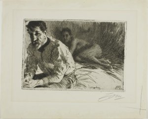 Augustus Saint-Gaudens II (Saint-Gaudens and His Model) by Anders Leonard Zorn