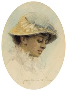 Emma Lamm with Straw Hat by Anders Zorn