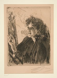 Girl with a Cigarette II by Anders Zorn