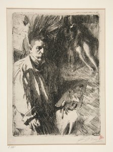 Self-Portrait with Model II by Anders Zorn
