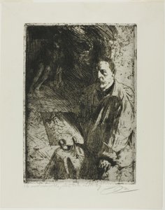 Zorn and His Model by Anders Leonard Zorn