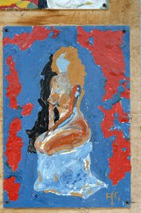 Female Nude on Knees by Ando Gilardi