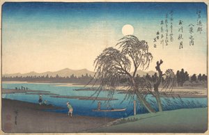 Autumn Moon on the Tama River by Ando Hiroshige