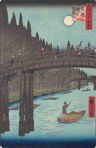 Bamboo Market at Capital Bridge, 1857 by Ando Hiroshige