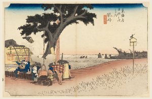 Fukuroi Teahouse, in The Fifty-Three Stations of the Tokaido Road by Ando Hiroshige