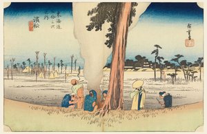 Hamamatsu, Wintertime, in The Fifty-Three Stations of the Tokaido Road