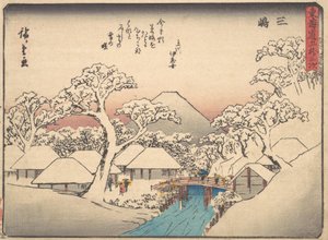 Mishima, from the series Fifty-three Stations of the Tokaido Road, ca. 1838 by Ando Hiroshige