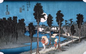 Moon at Numazu, from 53 Stations of Tokaido, 1832
