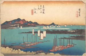 Panorama of Miwo Pine Wood from Ejiri, 1834