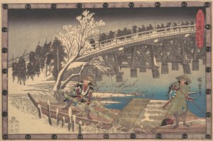 Scene I in Act XI of Chushingura by Ando Hiroshige