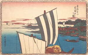 Shell Gathering at Shibaura by Ando Hiroshige