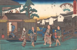 The Umegawa at Ryogoku Yanagibashi by Ando Hiroshige