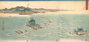 The Whirlpools of Awa, 1857 by Ando Hiroshige