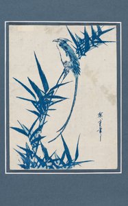Bird on a Branch in Blue, c. 1820-1858