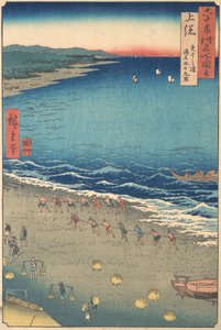 Yasashi Beach, known as Kujukuri, Kazusa Province, from the series Views of Famous Places by Ando Hiroshige