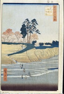 One Hundred Famous Views of Edo: Palace Hill in Shinagawa by Ando or Utagawa Hiroshige
