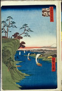 One Hundred Famous Views of Edo: View of Konodai and the Tone River (1856-1858)
