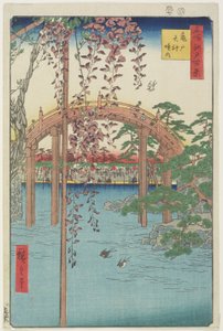 Kameido Tenjin Shrine, July 1856 by Ando or Utagawa Hiroshige
