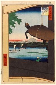 Mannen Bridge, Fukagawa, 1856