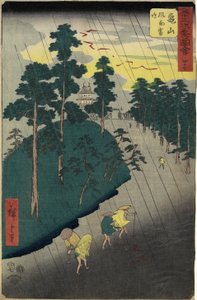No.47 Rain and Thunder Storm, Kameyama, July 1855