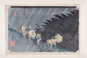 Shōno: Driving Rain by Ando or Utagawa Hiroshige