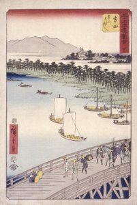 Station 35, Yoshida; Kyoka Tokaido Series by Ando or Utagawa Hiroshige