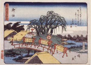 Station 36, Goyu; Kyoka Tokaido Series by Ando or Utagawa Hiroshige