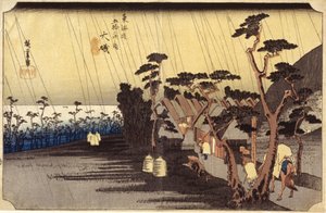 Station 9, Oiso by Ando or Utagawa Hiroshige