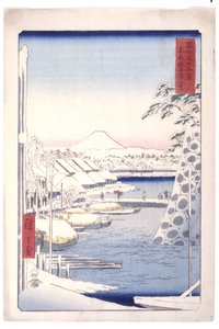 Sukiya Riverbank In The Eastern Capital by Ando or Utagawa Hiroshige