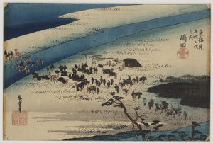 Suruga Bank of the Oi River by Ando or Utagawa Hiroshige